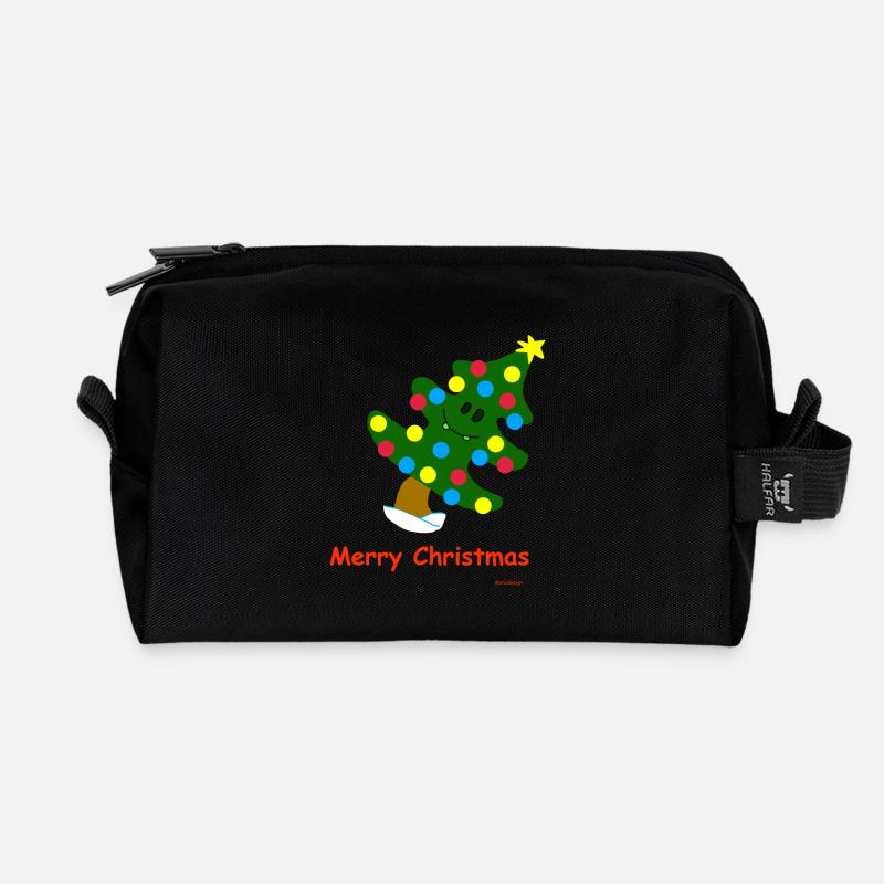 Weihnachtsbaum / Christmas Tree - Recycelte Kulturtasche - Schwarz