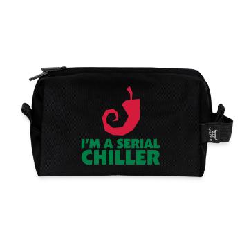 I'm a Serial Chiller - Recycelte Kulturtasche - Schwarz - Vorne