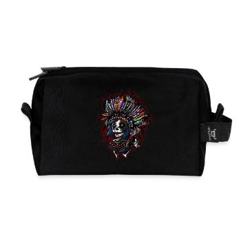 indien skull - Trousse de toilette en tissu recyclé - noir - Devant