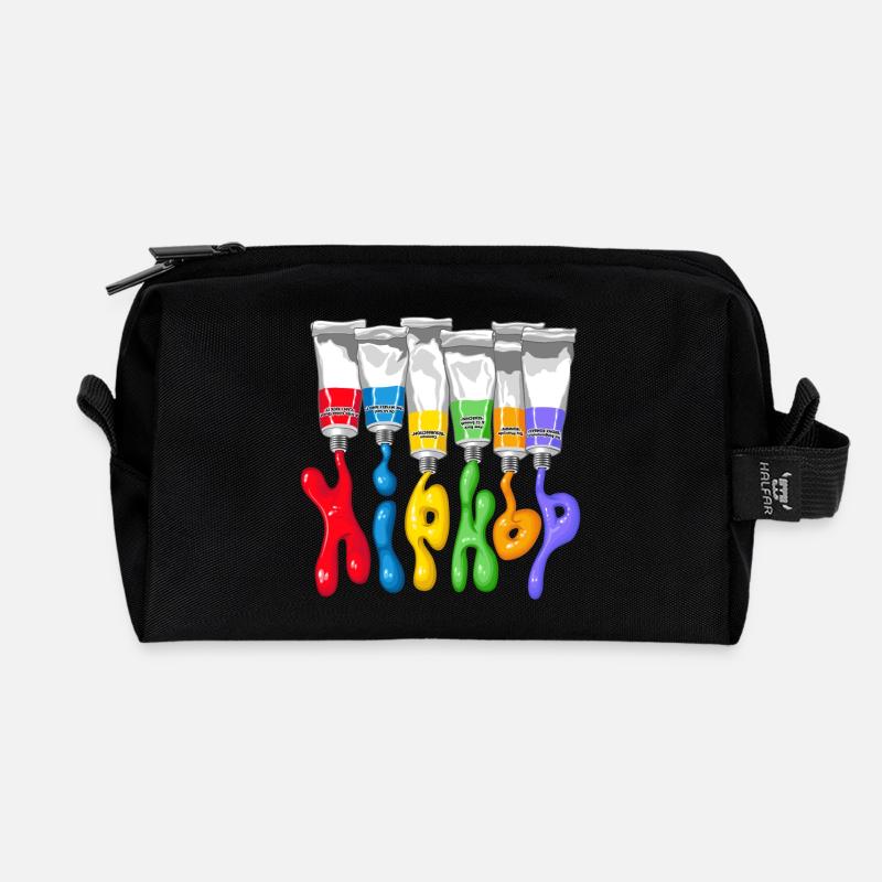 Hip hop tubes - Recycelte Kulturtasche - Schwarz