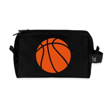 Basketball - Recycelte Kulturtasche - Schwarz - Vorne