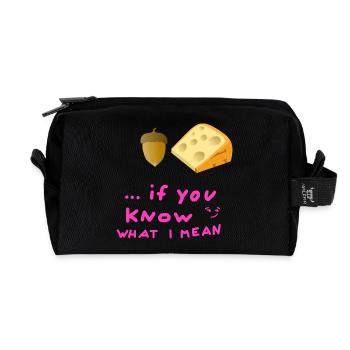 Acorn Cheese Youth Word Acorn Cheese Hygiene Body - Recycled Toiletry Zip Bag - black - Front