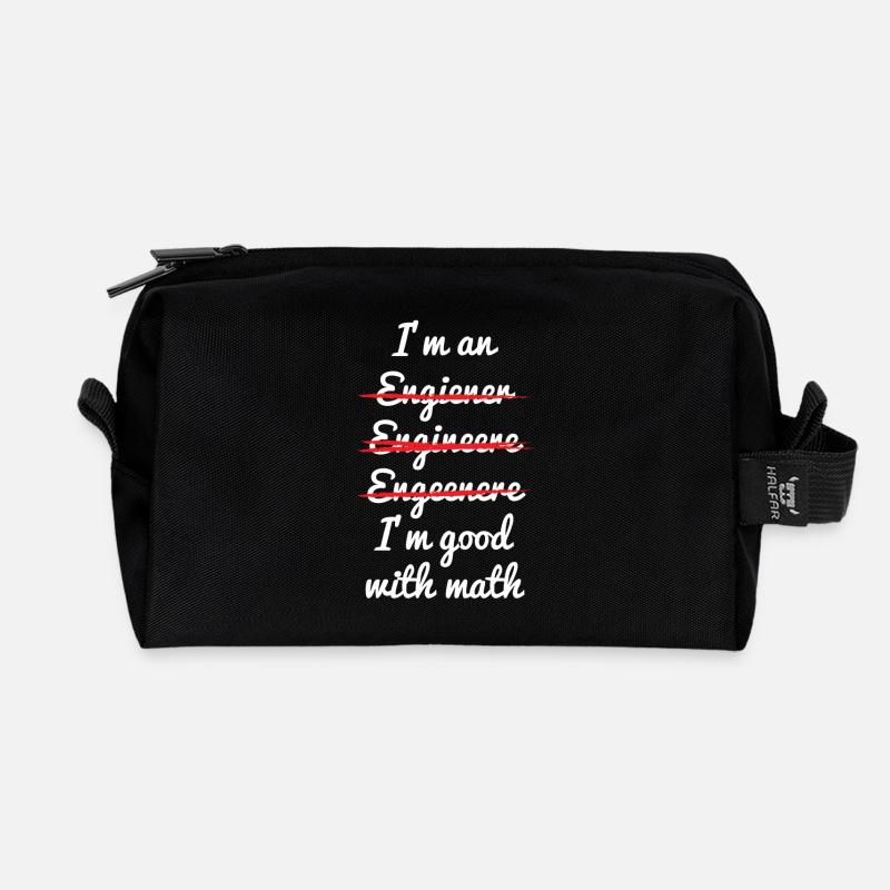 Mathe - Recycelte Kulturtasche - Schwarz
