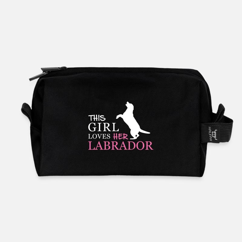 Labrador - Recycelte Kulturtasche - Schwarz