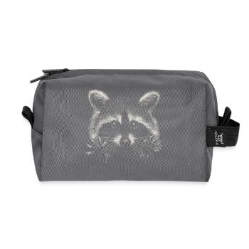 Racoon - Recycled Toiletry Zip Bag - anthracite - Front