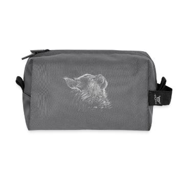Kitten - Recycled Toiletry Zip Bag - anthracite - Front