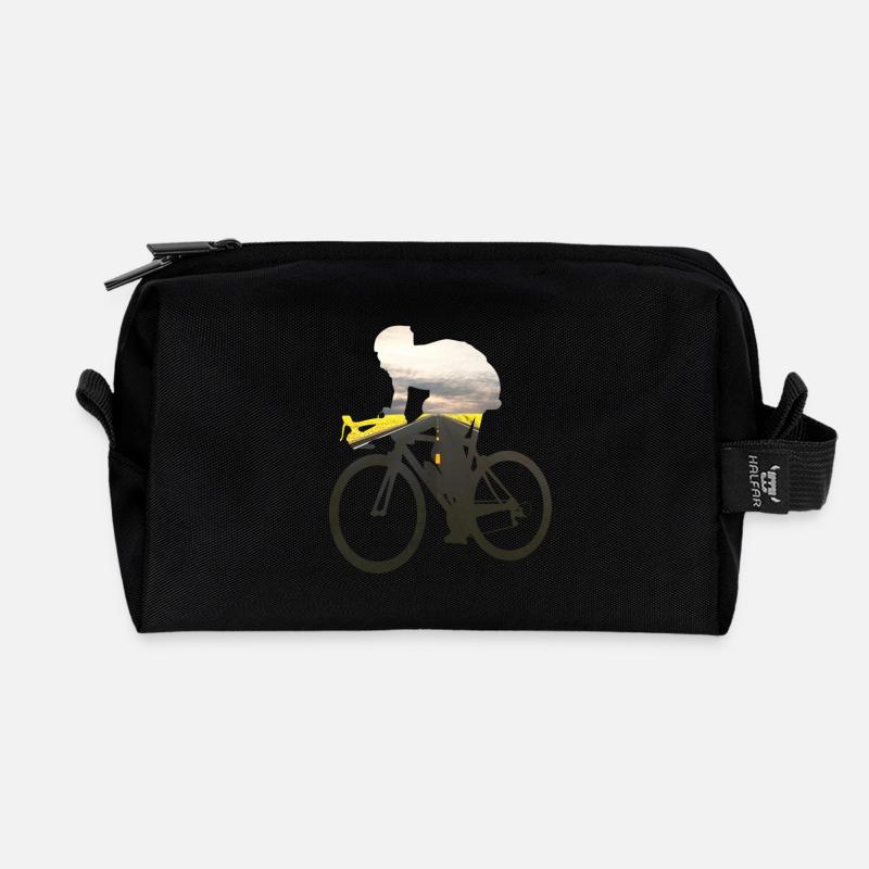 Radsport Straßen Radfahrer 01 - Recycelte Kulturtasche - Schwarz