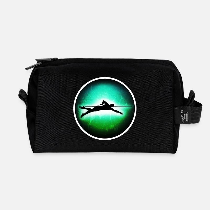 Schwimmen - Schwimmer - Recycelte Kulturtasche - Schwarz