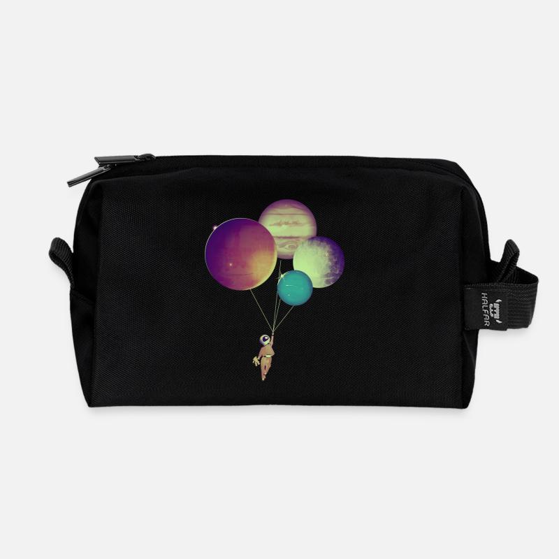 i become an astronaut - Recycelte Kulturtasche - Schwarz