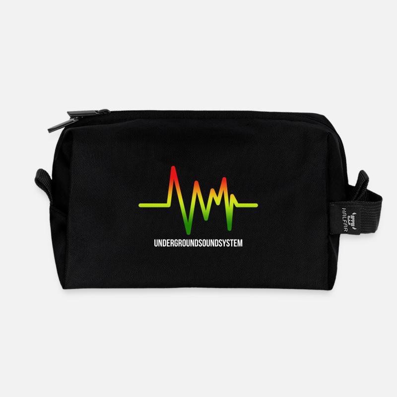 Underground Soundsystem Logo - Trousse de toilette en tissu recyclé - noir