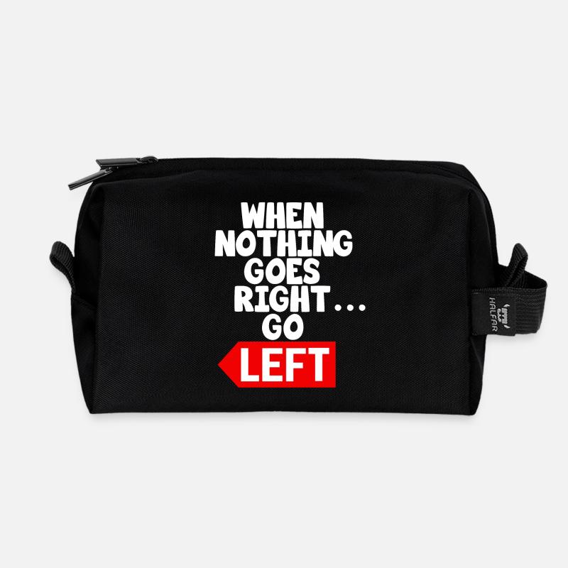Lustiges Motivtext-Sprichwort - Recycelte Kulturtasche - Schwarz
