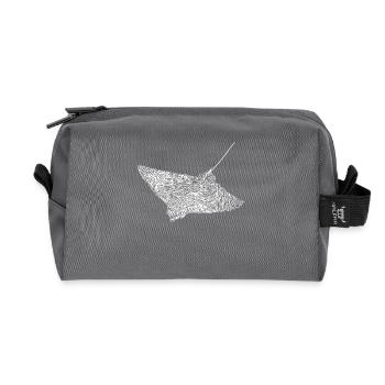 eagle rays - Recycled Toiletry Zip Bag - anthracite - Front