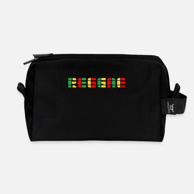 Reggae Farbblock Logo - Recycelte Kulturtasche - Schwarz