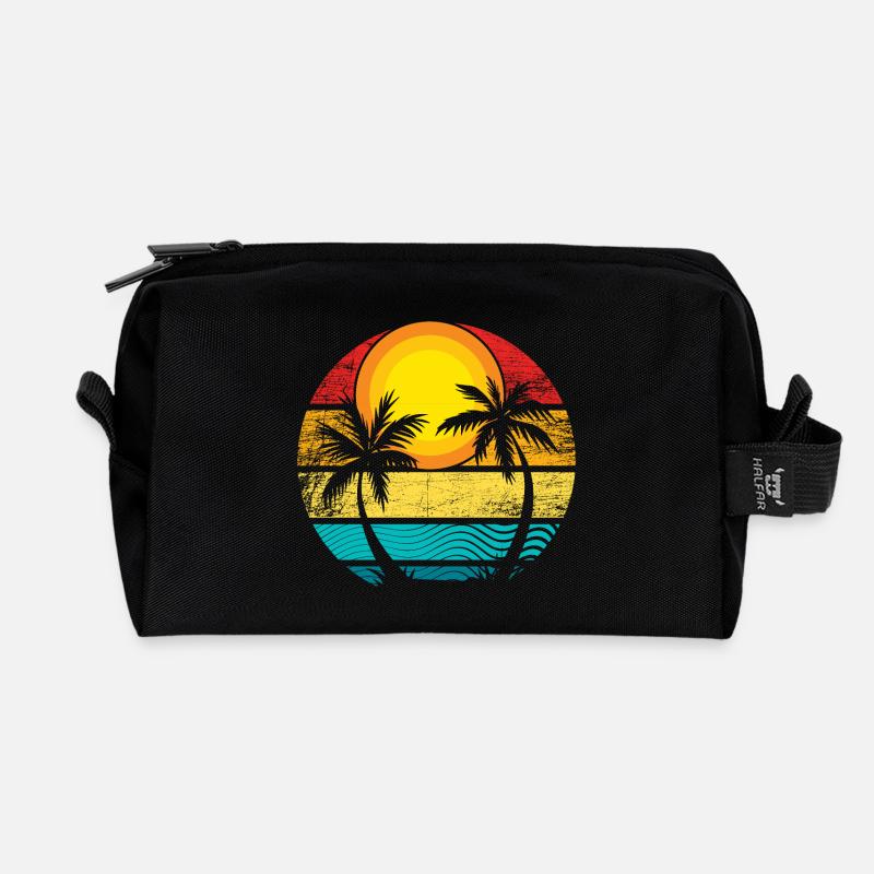 Sommer - Sonne - Sonnenschein - Recycelte Kulturtasche - Schwarz