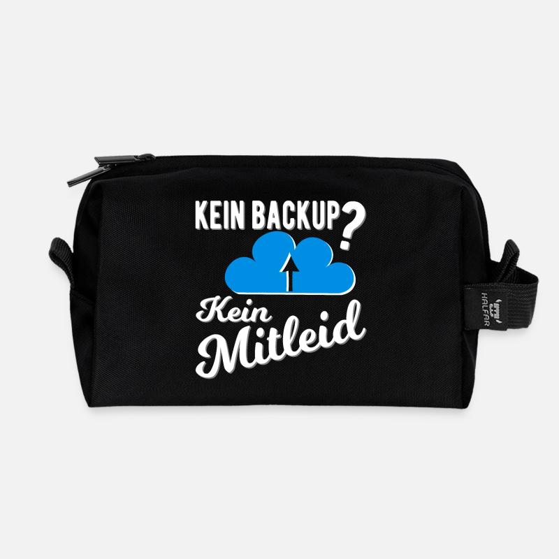Kein Backup? Kein Mitleid - Recycelte Kulturtasche - Schwarz