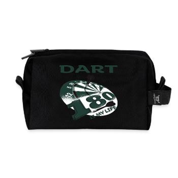 Dart Darts - Recycelte Kulturtasche - Schwarz - Vorne