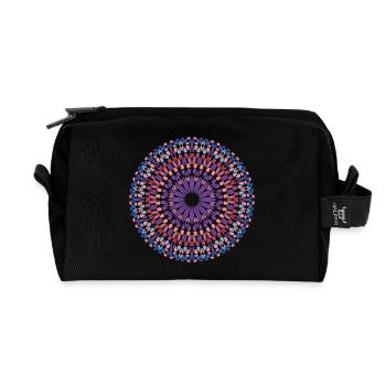 Mandala - Recycelte Kulturtasche - Schwarz - Vorne