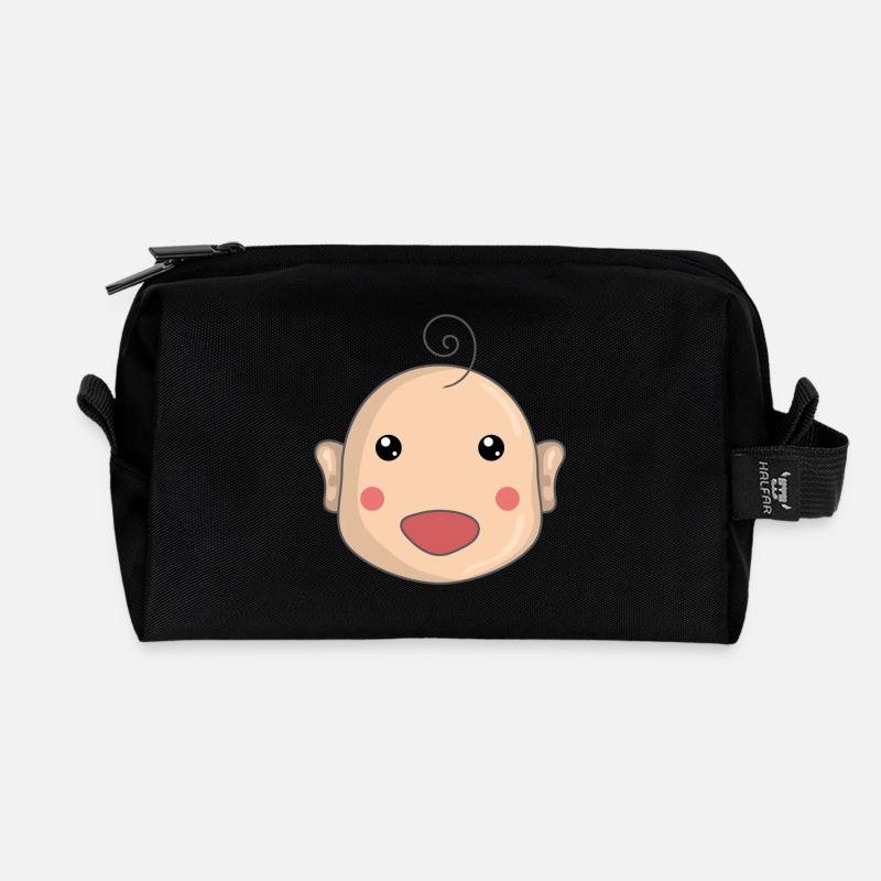 Baby Babyspruch Babybauch Babysprüche Nachwuchs - Recycelte Kulturtasche - Schwarz