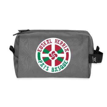 Pays Basque - Trousse de toilette en tissu recyclé - anthracite - Devant
