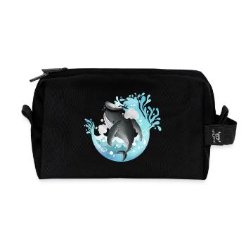 Tauch Dive Humpbacks - Buckelwale - Recycelte Kulturtasche - Schwarz - Vorne
