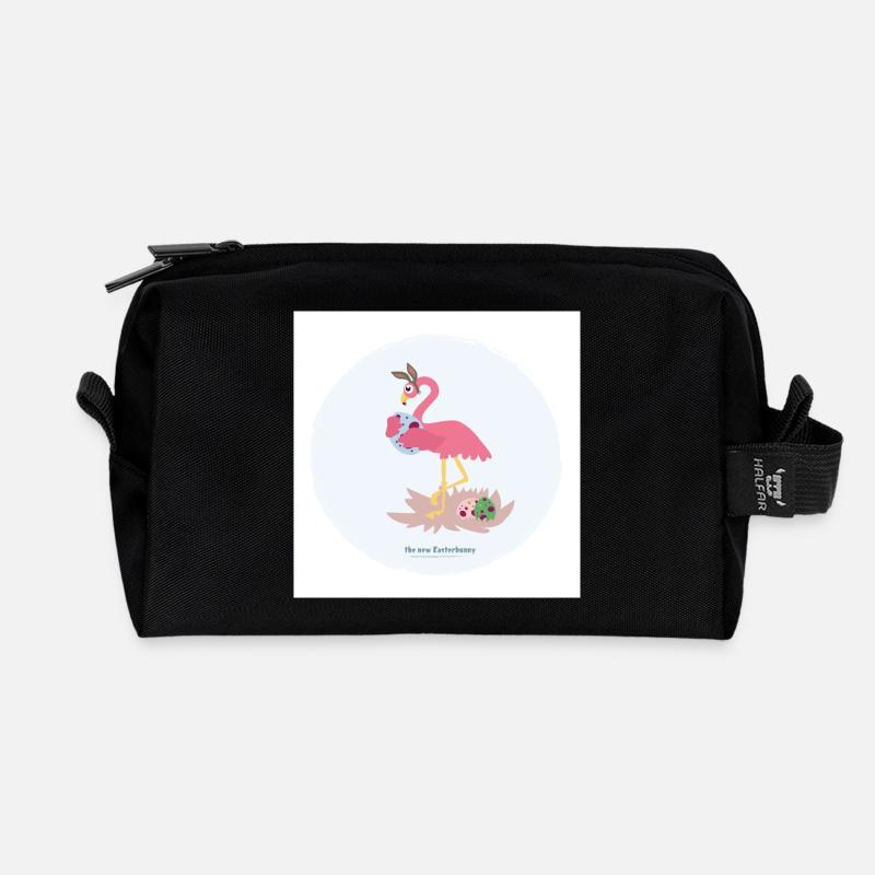 New Easter bunny - Recycled Toiletry Zip Bag - black