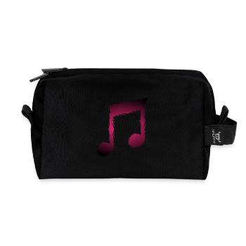 Note de musique musicale - Trousse de toilette en tissu recyclé - noir - Devant