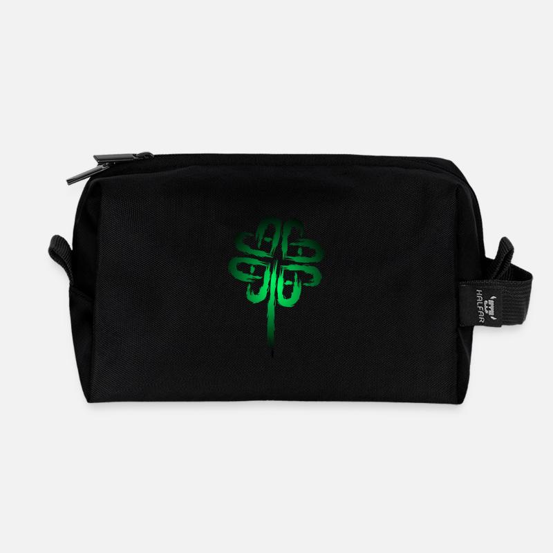 Kleeblatt Symbol Keltische Symbole - Recycelte Kulturtasche - Schwarz