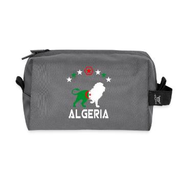 Algerien Löwen Flaggen Design / Geschenk - Recycelte Kulturtasche - Anthrazit - Vorne