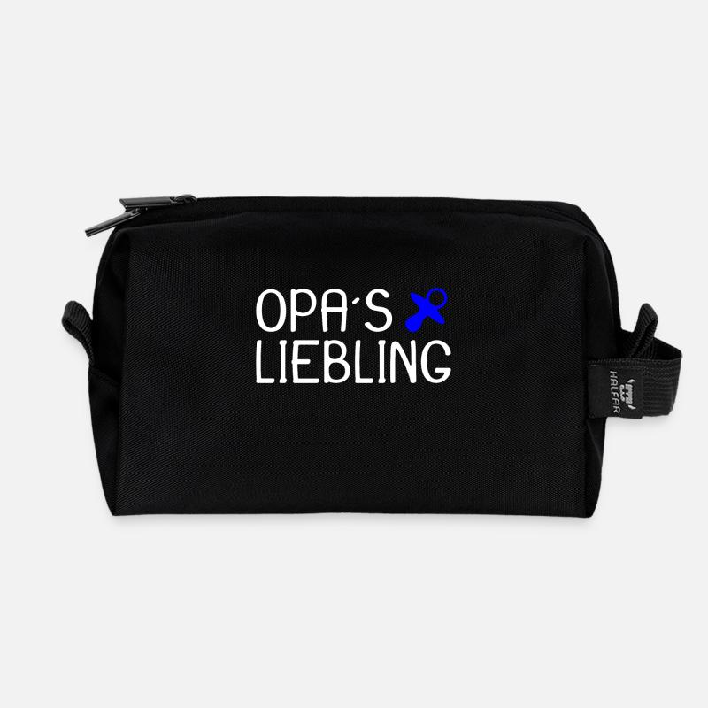 Opas Liebling baby - Recycelte Kulturtasche - Schwarz