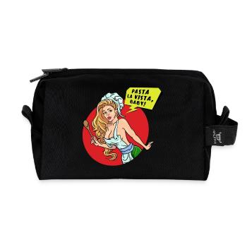 Spaghetti Sexy Woman Pasta Asciutta Italie - Trousse de toilette en tissu recyclé - noir - Devant