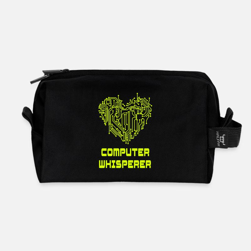 Computer Flüsterer - Recycelte Kulturtasche - Schwarz