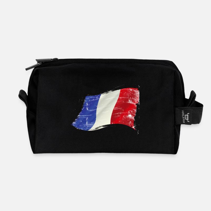 Frankreich ✅ Frankreich Flagge ✔ - Recycelte Kulturtasche - Schwarz