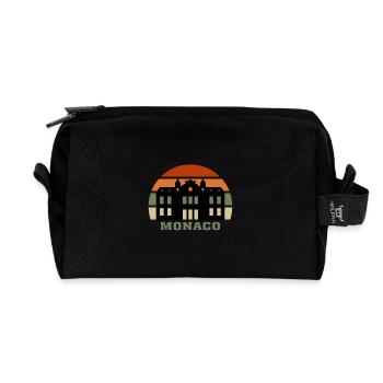 Monaco City Skyline Monaco Wahrzeichen - Recycelte Kulturtasche - Schwarz - Vorne