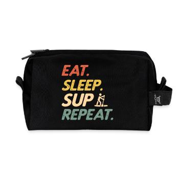 Stand Up Paddle Eat Sleep SUP Répétition Paddleboard - Trousse de toilette en tissu recyclé - noir - Devant