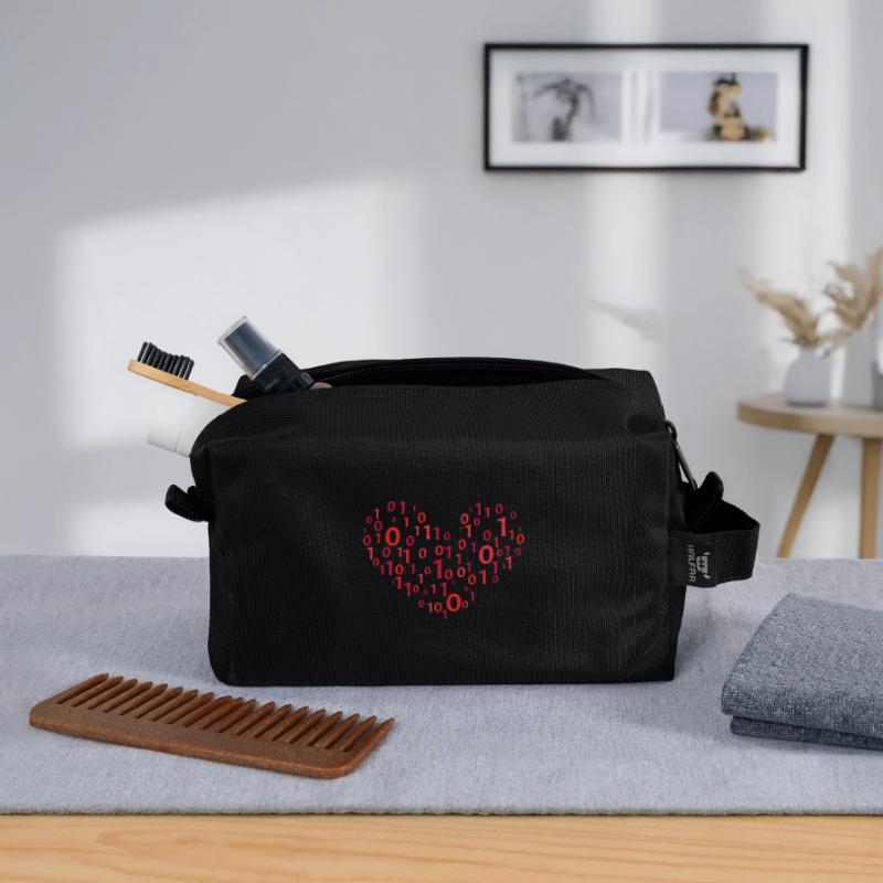 Code de cœur informatique Codage Trousse de toilette en tissu recyclé