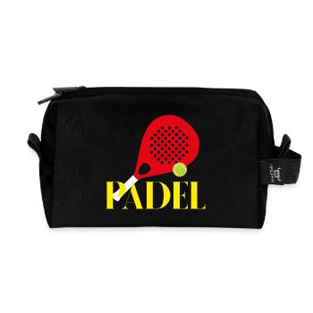 Padel tennis - Recycled Toiletry Zip Bag - black - Front