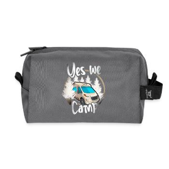 Oui nous campons - Trousse de toilette en tissu recyclé - anthracite - Devant