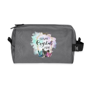 Crystal Crystal Lady Naturopath Gift - Recycled Toiletry Zip Bag - anthracite - Front
