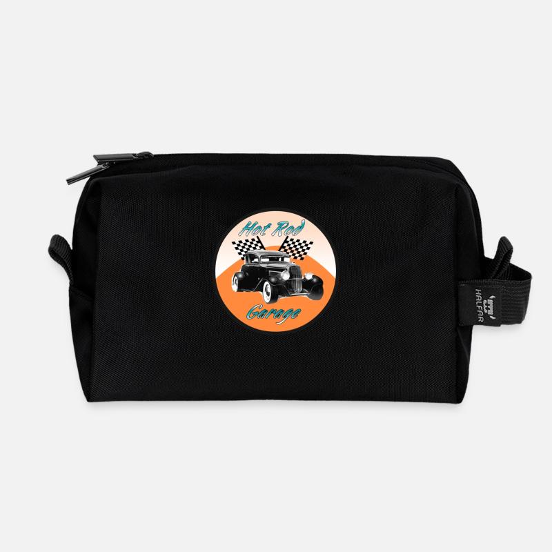 Hot Rod - Recycelte Kulturtasche - Schwarz
