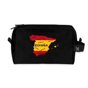 Espana - Spain - Recycled Toiletry Zip Bag - black - Front