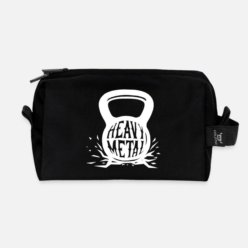 Heavy metal - Recycled Toiletry Zip Bag - black