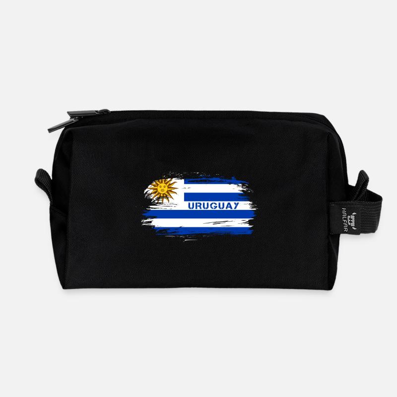 Uruguay Flaggen Design / Geschenkidee - Recycelte Kulturtasche - Schwarz