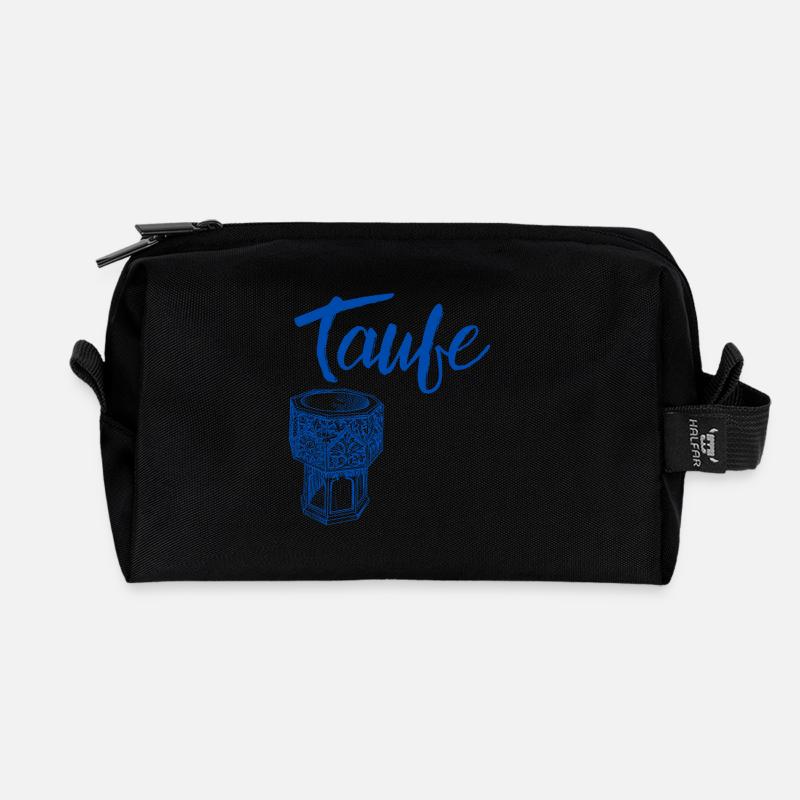 Taufe Taufstein symbolisch taufen Gottesdienst - Recycelte Kulturtasche - Schwarz