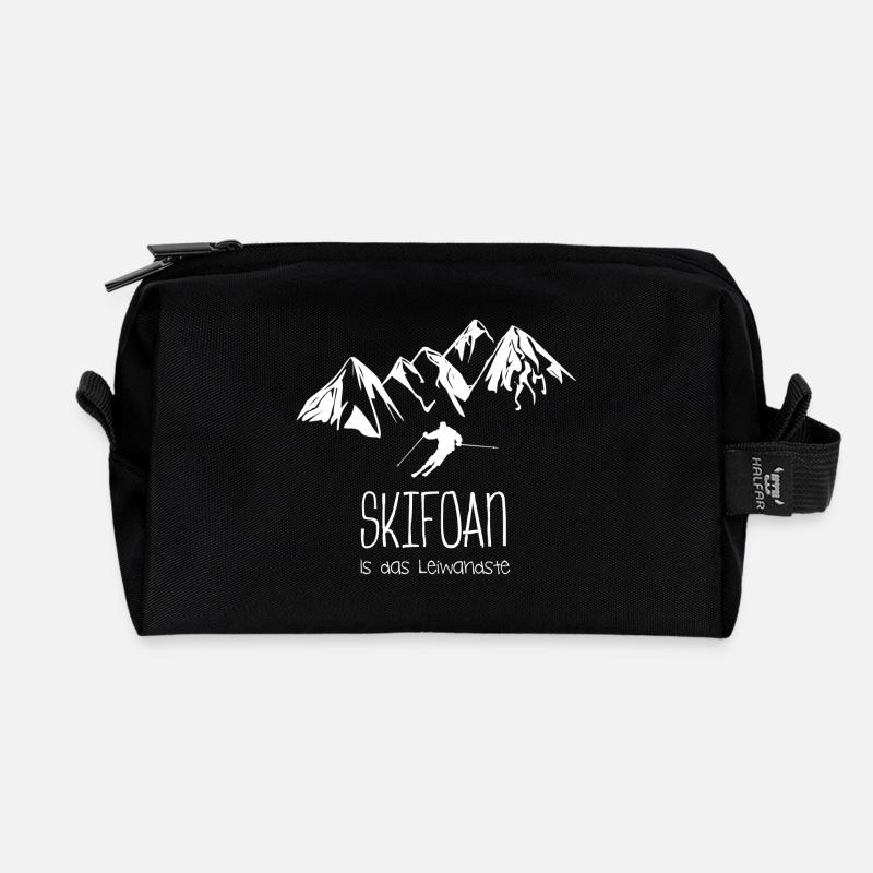skifahren schifoan is das leiwandste - Recycelte Kulturtasche - Schwarz