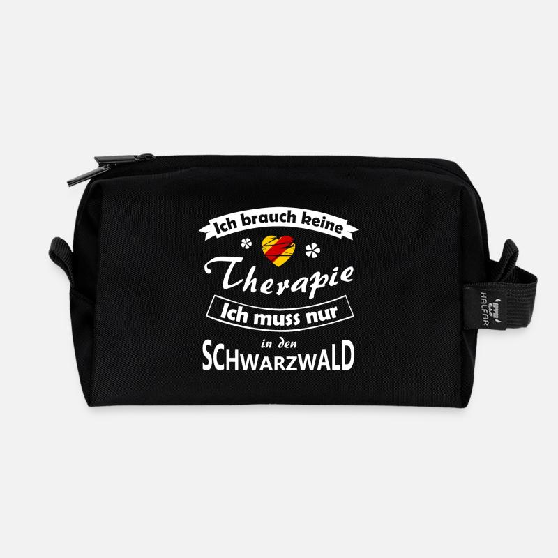 Schwarzwald Therapie Baden - Recycelte Kulturtasche - Schwarz