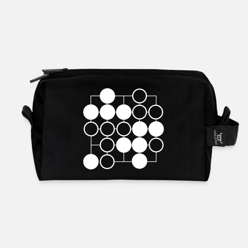 Go board game - Recycled Toiletry Zip Bag - black