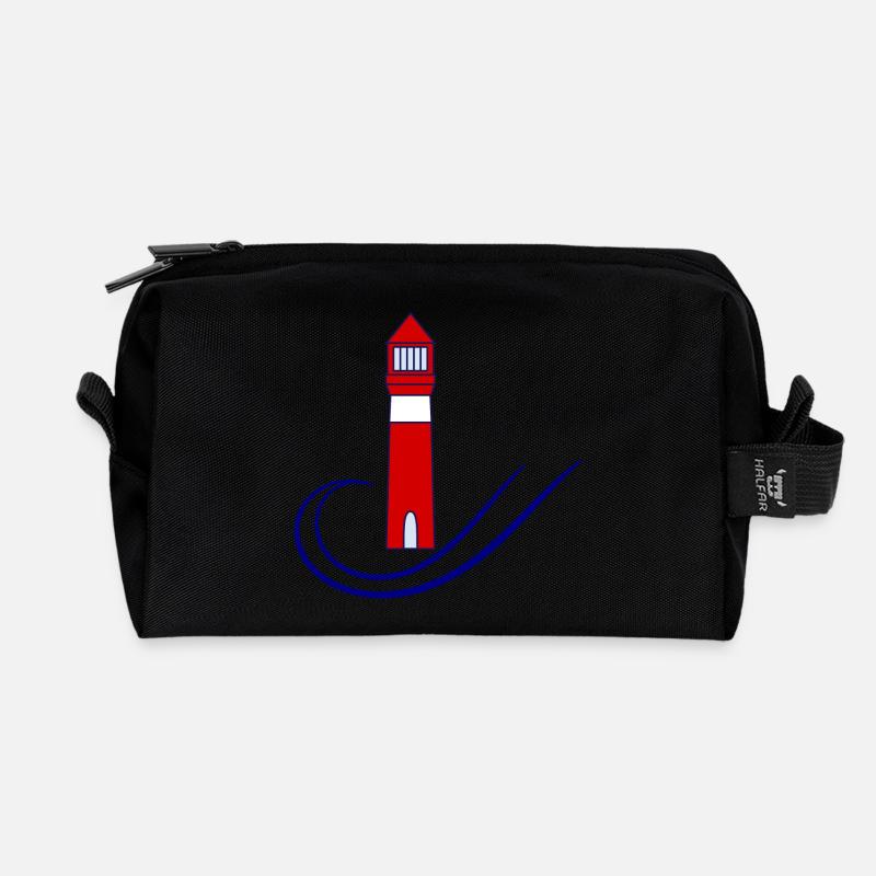 - PHARE. - MEER. OCEAN. NATUR. - Urlaub. REISE - Recycelte Kulturtasche - Schwarz