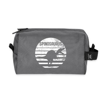 SPINOSAURUS - Recycled Toiletry Zip Bag - anthracite - Front