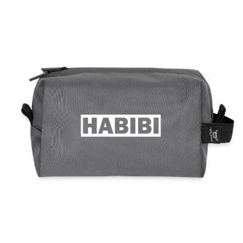 Habibi arabe Amour arabe Musulman Musulman - Trousse de toilette en tissu recyclé - anthracite - Devant