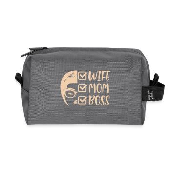 Funny Sarcastic Quote, funny, quotes, sarcastic, s - Recycled Toiletry Zip Bag - anthracite - Front